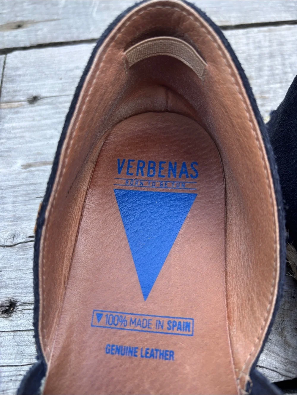 VERBENAS Carmen Navy Blue Suede Espadrilles | Made in Spain | EU 38 - Picture 3 of 8